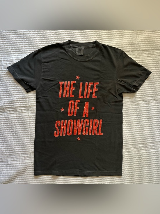 Comfort Colors Tops - Life of a Showgirl Graphic Tee Comfort Colors Pepper Gray Size S Taylor Swift